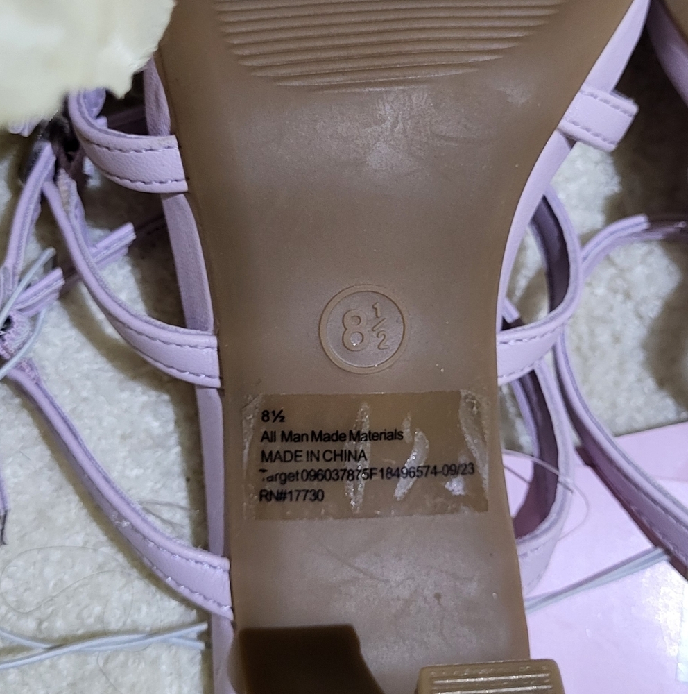 Wild Fable Women's NWT Lavender Purple Britt Mule 3in Heart Heels Size 8.5 - Picture 10 of 13